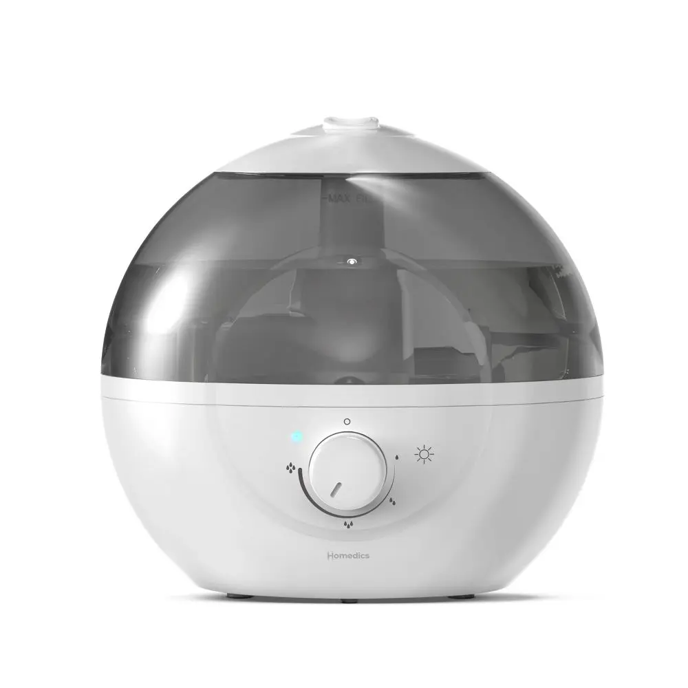 HoMedics Top-Fill Easy to Clean Ultrasonic Cool Mist Humidifier with Night Light and Aromatherapy: 300-500 sq. ft. No Filter Needed 30-Hour Run Time