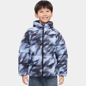 Rokka&Rolla Boys' Ripstop Winter Coat Kids' Fleece Lined Jacket-Twilight Marble, size 10-12
