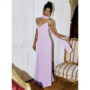 Jadira Scarf Maxi Dress Purple