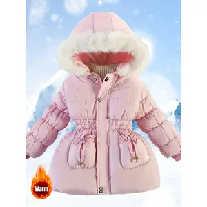 NewFlower Girls Jacket for Autumn and Winter Hooded Zipper Coat for 2 - 5 Years Old Ideal for Little Princesses