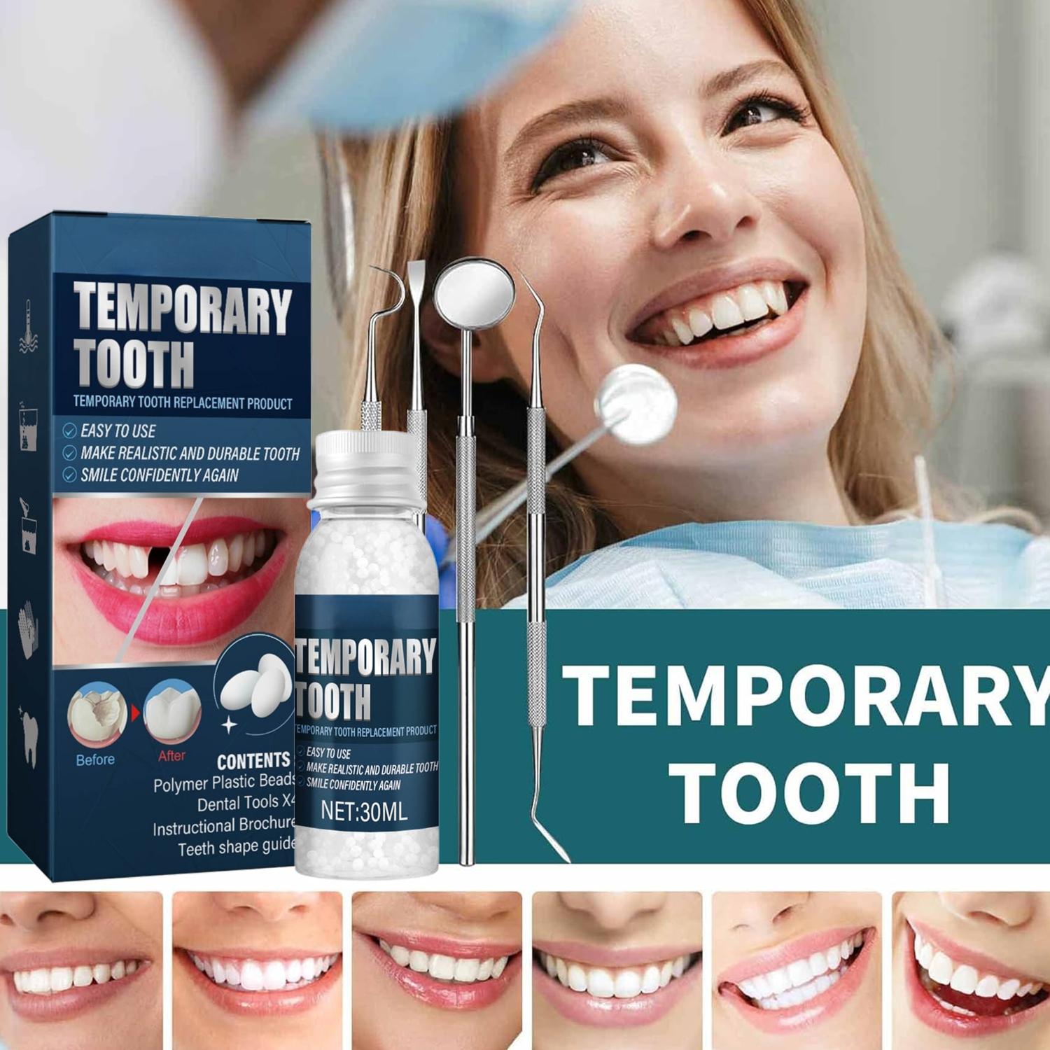Tooth Repair kit with 4 Dental Tools, Tooth Filling Repair The Missing Teeth, Dental Care Kit Fixing Broken Teeth, Save Smile Cause Bad Teeth and Smile Confidently Again