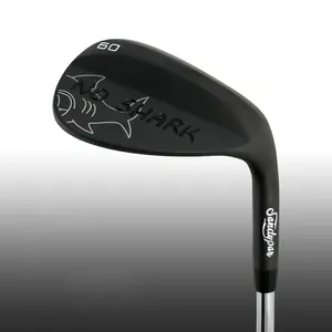 Matte Laser Logo Sand Wedge 52°/56°/60° Laser NO-SHARK Logo CNC Milled Lob Wedge  Stainless Steel Shaft Anti-Slip Grip tour satin wedge right hand Golf Clubs Wedge Set