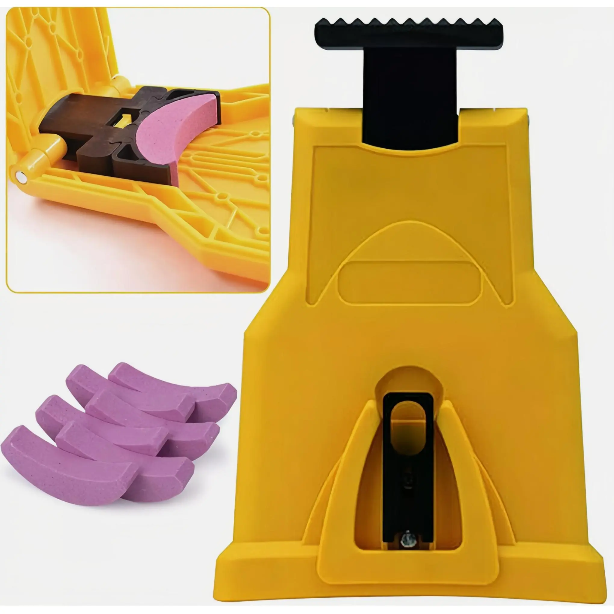 14-20IN Chainsaw Teeth Sharpener, Fast Blade Sharpening Tool with 5 Grinding Stones