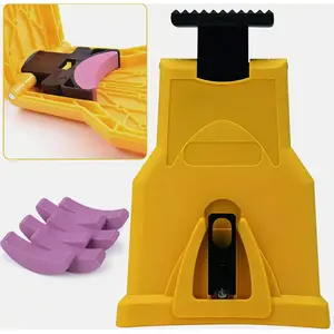 14-20IN Chainsaw Teeth Sharpener, Fast Blade Sharpening Tool with 5 Grinding Stones