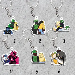 Forsaken keychain  Video Game Gift, Roblox Acrylic keychain,  1xdoe, guesti, noob,  Gamer Gift