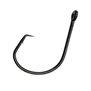 Sanhu 2X Circle Hooks Model 7381 Size 1/0 500 Pcs Black Nickel for Live or Cut Bait Strong Hook Ideal for Saltwater or Big Game Fishing Item #021