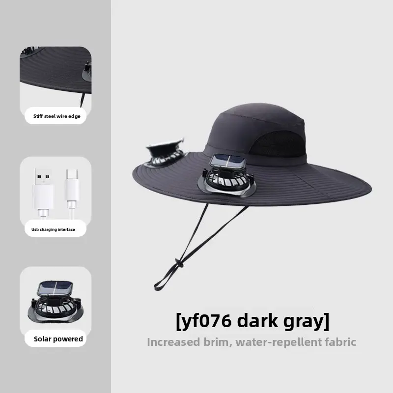 YF076-dark gray [dual fan]