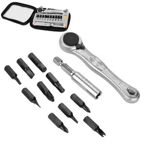 26-in-1 Multi-function Ratchet Screwdriver Tool Set, Mini Portable Mountain Bike Outdoor Riding Emergency Repair Equipment