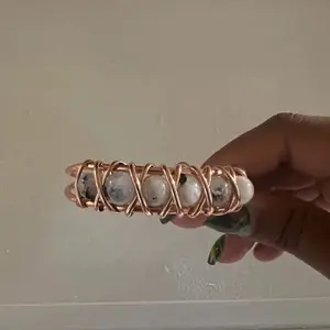 Moonstone Gemstone Copper Wire Beaded Bracelets