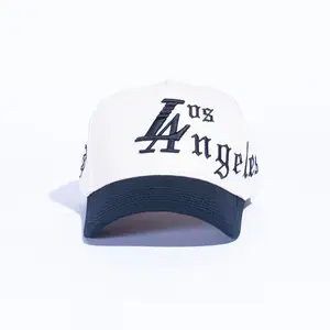 REMASTERED LOS ANGELES SCRIPT HAT CREAM/BLACK CUSTOM SNAPBACK HAT