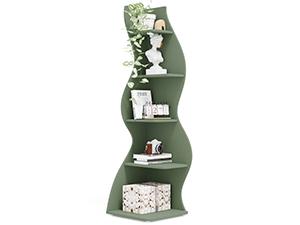 Tribesigns Corner Shelf, Modern 5-Tier Wall Corner Bookshelf, Stylish Corner Small Bookcase Storage Rack Plant Stand with Unique Shape for Living Room, Home Office (Sage Green, 1PC) Tribesigns Corner Shelf, Modern 5-Tier Wall Corner Bookshelf, Stylish Corner Small Bookcase Storage Rack Plant Stand with Unique Shape for Living Room, Home Office (Sage Green, 1PC)