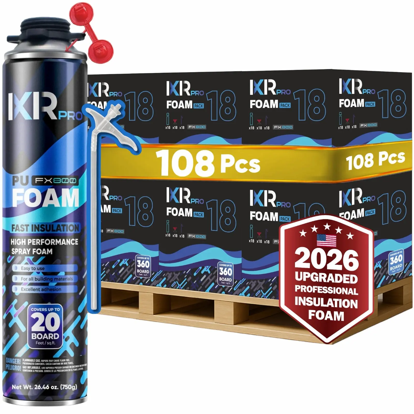 Spray Foam Insulation Can - Contractor Bulk Pallet | IxirPro