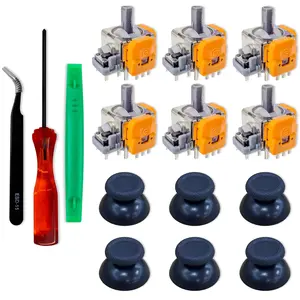 Hall Effect Joysticks UPGRADE Kit for  5 Dualsense Controllers - Fixes Stick Drift, Broken, and Loose Joysticks (6 Pack)