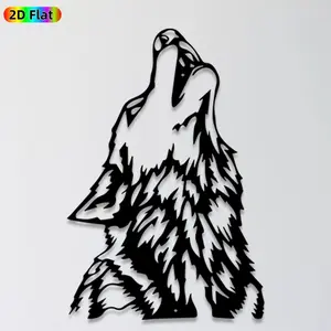 [1pc] Wolf Metal Wall Art, Majestic Wolf Statue Mural, Ideal Gift for New Year, Christmas, Wolf Decor Enthusiasts, Weather-Resistant Metal Wall Decor Wall Sculptures, Perfect for Living Room Wall & Garden Fence Outdoor Enthusiasts