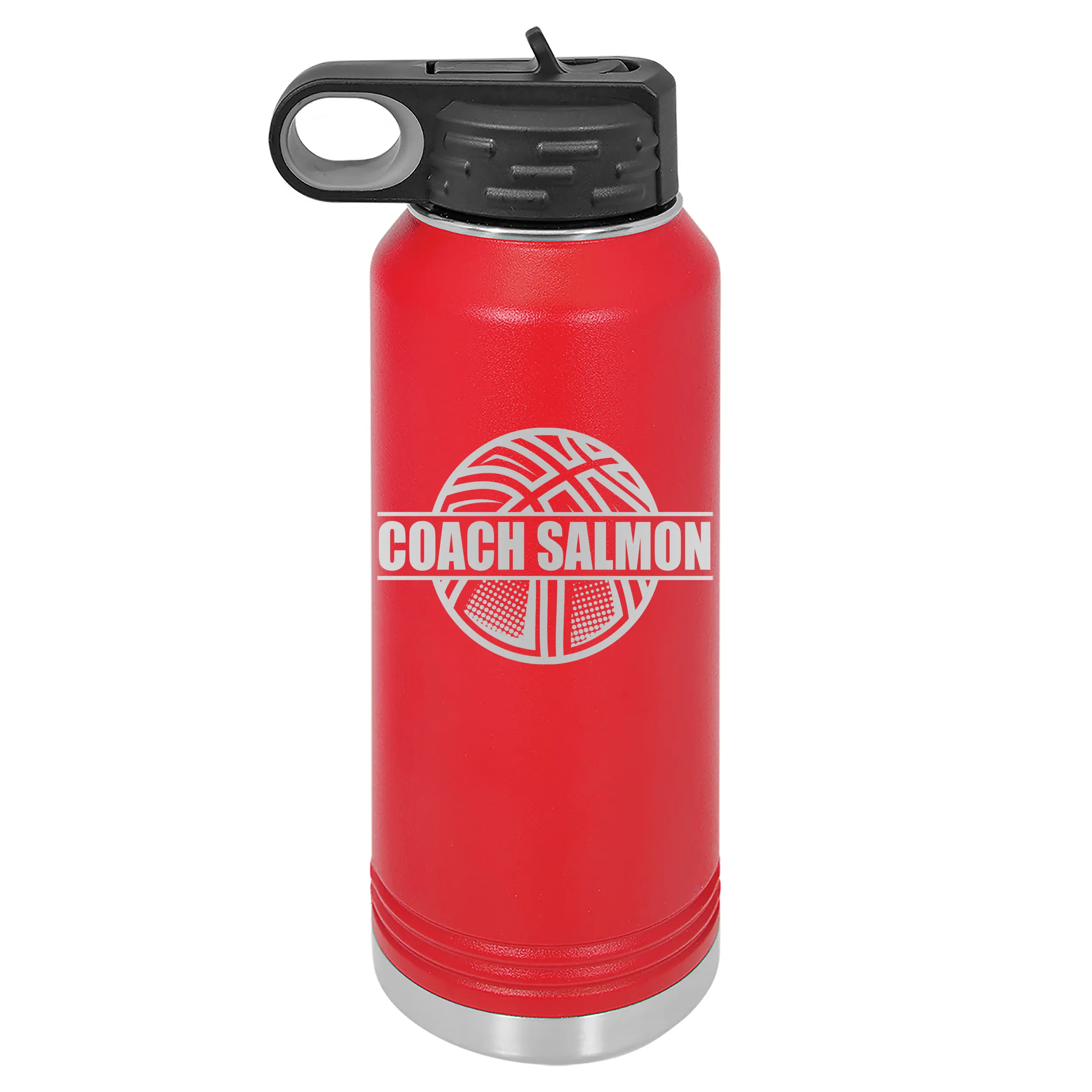 Personalized BASKETBALL Coach, Basketball Player, Basketball Team Appreciation Gift Laser Engraved 32 oz. Stainless Steel Bottle 13 Colors Available