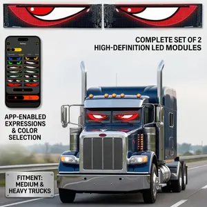 LED Car Window Display with APP Control – Flexible Scrolling LED Sign for Custom Text and Emoji, USB Powered Light for Windshield, Easy to Install Car Decoration for Cars and Trucks, Fun and Unique Driving Accessory eyes