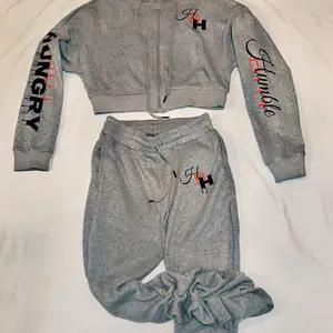 Humble BUT Hungry All Gray Women's Cropped Sweatsuit