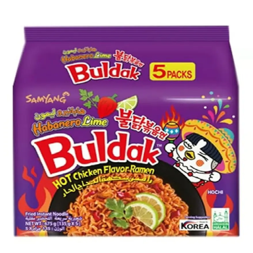 Samyang Buldak Spicy Ramen Chicken Habanero Lime - 5-4.94OZ