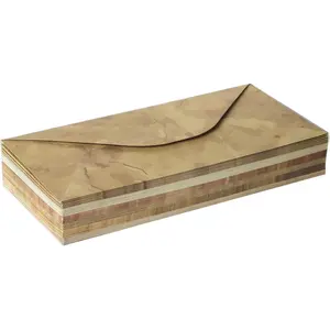 Vintage Style Envelopes - Classic Aged Envelopes in 6 Unique Designs - Old Looking Antique Looking- 4 x 8.7 inches (48 Pack)