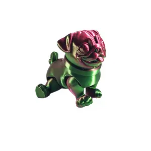 3D Printed Articulating Pug- Home Decor Ornaments