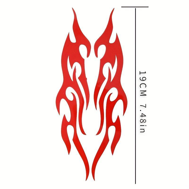 Car Sticker Modified Flame Car Stickers Bumper Hood Rearview Mirror Head Cover Stickers Cover Scratches Motorcycle Decals