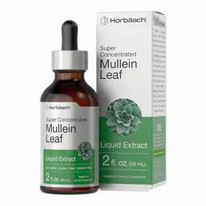 Mullein Leaf Tincture Drops - 2 fl oz - Alcohol Free Liquid Extract - Vegetarian, Non-GMO & Gluten Free Herbal Supplement - Vitamin, Healthcare
