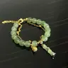 Women's Elegant Random Adjustable Bracelet Bangles with Lotus & Bamboo Design, Fashion Matching Bracelet for Party, Daily Clothing Decor, Trendy Jewelry for Birthday Gift, 90s Minimalism