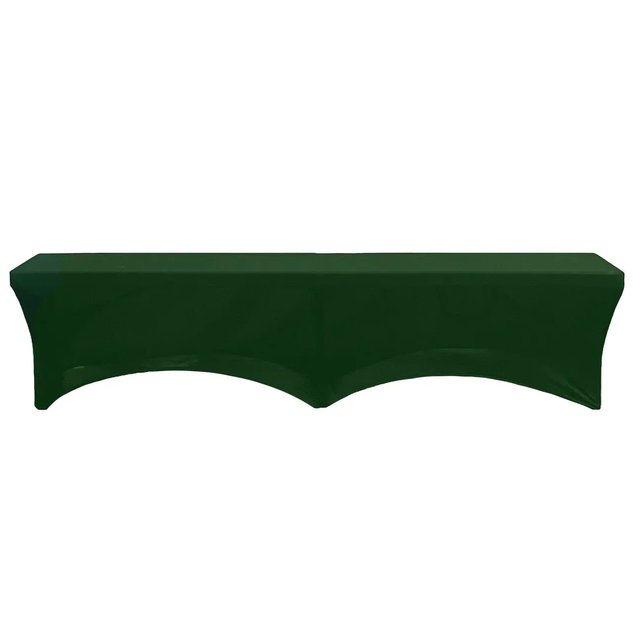 Hunter Green Stretch Spandex Bench Cover 6 ft - Stretch Fitted Cover for Folding Bench, Party & Event Seating