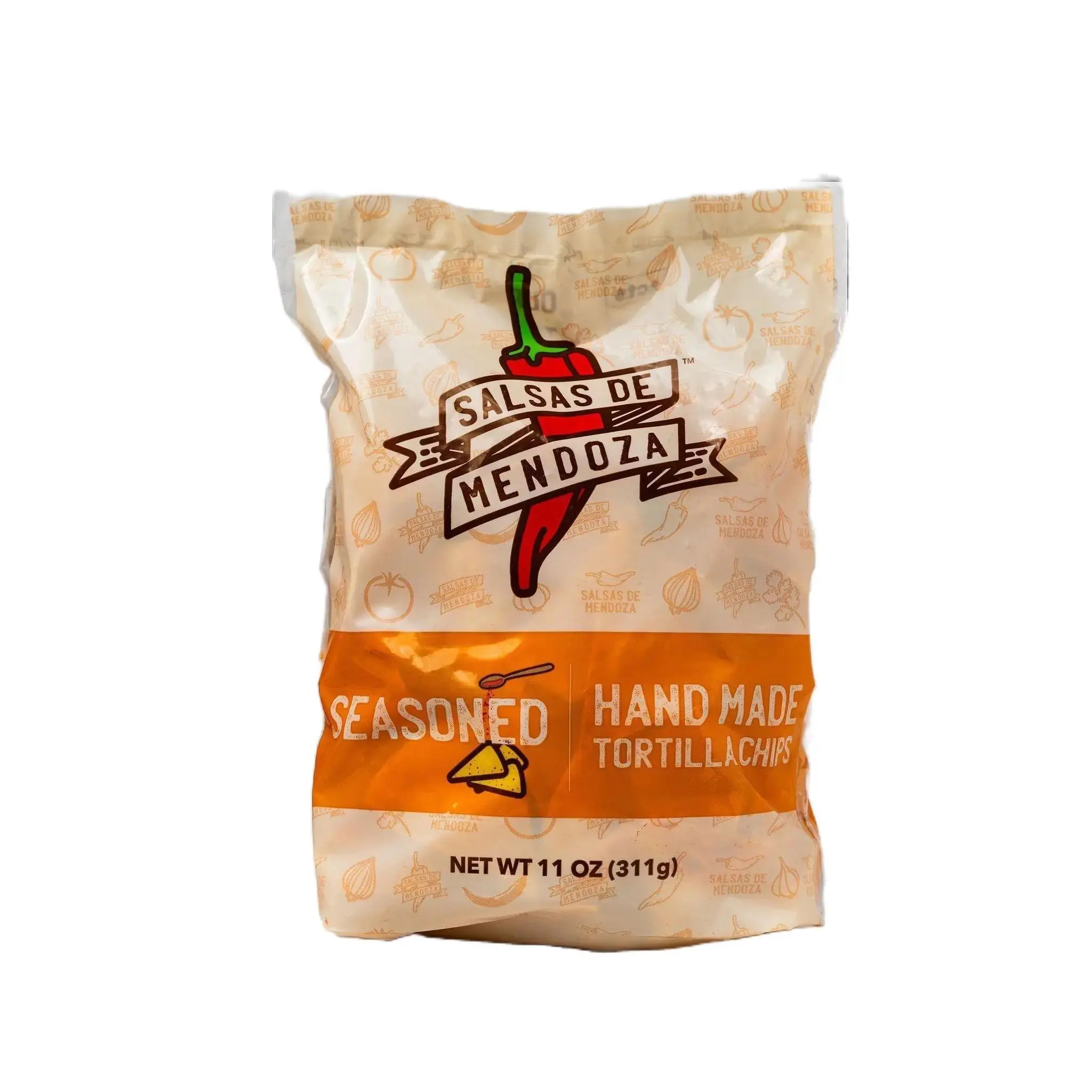 Salsas de Mendoza Seasoned Tortilla Chips - Pack of 10, 11oz Bag, Authentic Mexican Flavour - Snack, Crispy