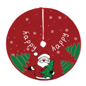 2025 Trendy Creative Exquisite Print Christmas Tree Skirt Festive Tree Base Decoration Holiday Home Decor