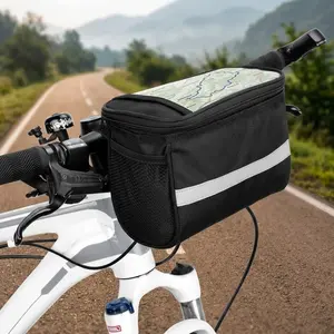 Foldable Waterproof Handlebar Bag for Mountain Bikes, Large Capacity Anti-Tear Bike Front Bag with Quick Release. Multipurpose Cycling Storage for Outdoor Sports, Travel & Commuting - Universal Bike Accessory