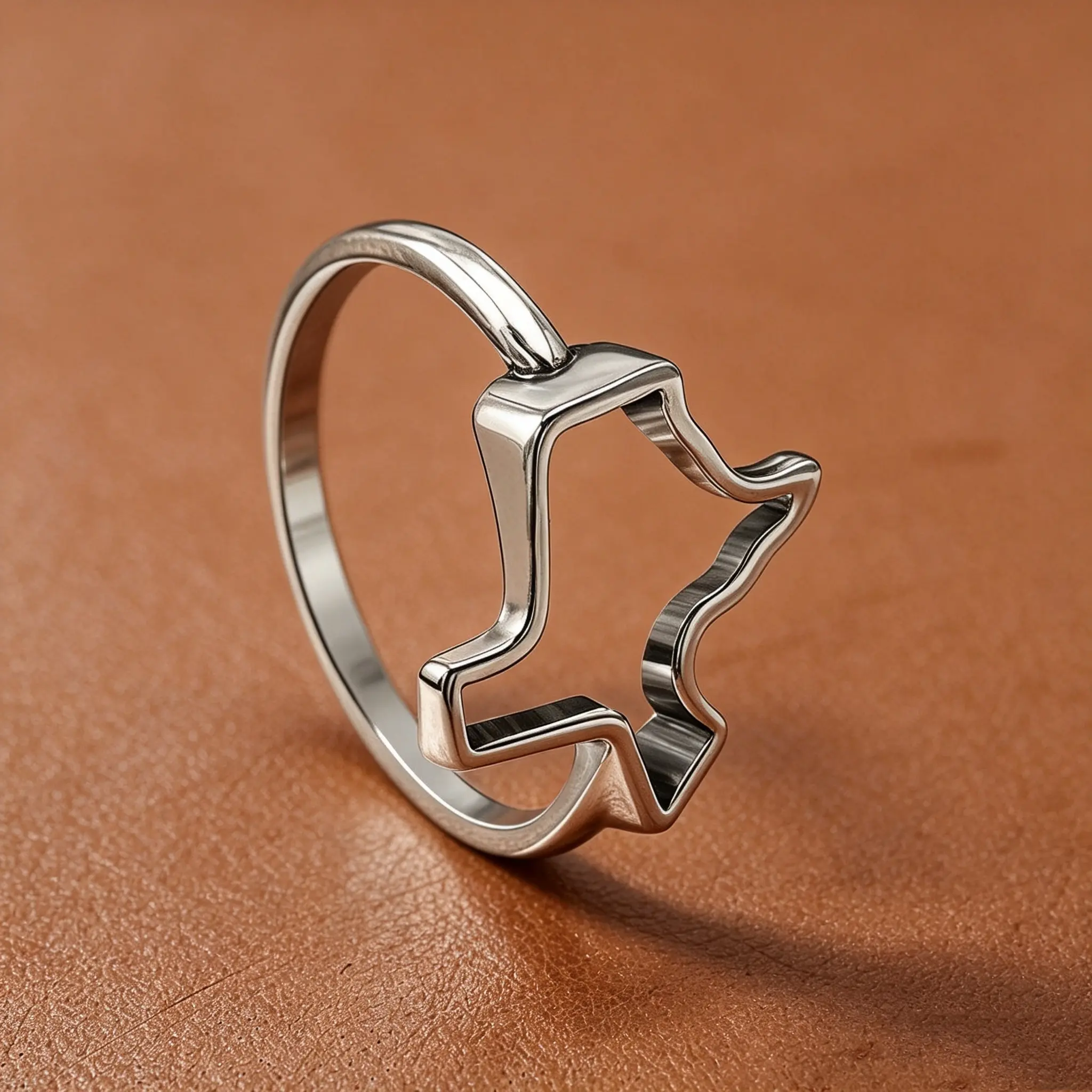 1PC elegant and unique delicate With  silver plating Texas Forged Ring,exquisite Valentine's Day gifts for women