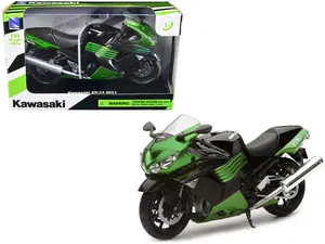 New Ray 1:12 Scale 2011 Kawasaki ZX-14 Ninja Green Motorcycle Model Bike