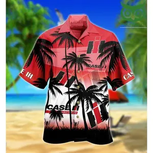 Case IH Agriculture Hawaiian Shirt, Red Palm Tree Aloha Shirt for Men Women, Summer Beach Shirt, Vacation Farmer Shirt, Tractor Gift # TikTokMadeMeBuyIt # AmericanStyle # 250Years # Casual Outfit # TrendyTee
