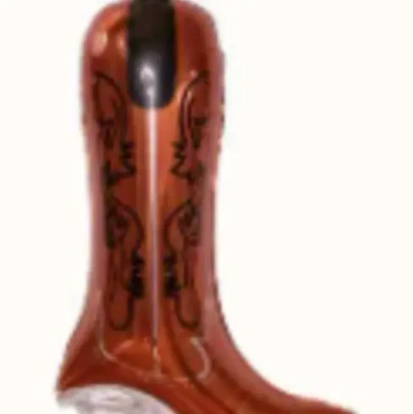 Foil Cowgirl Boot Balloon - Elegant Design with Black Silhouettes, Ideal for Gifts and Decorative Use