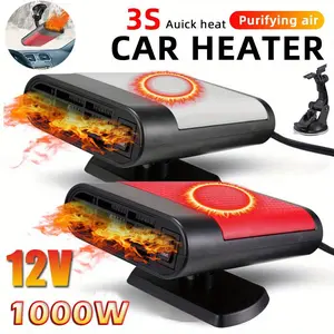 1000W Electric Car Heater 12V DC Fan Heater Demister Defroster Dehumidifier Cooler