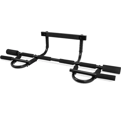 Doorway Pullup Bar - Heavy-Duty Steel Door Mount At Home Gym Equipment, Multi-Grip Calisthenics Workout Gear, 300LB Capacity, 6in Max Door Fit, Pushup-Ready Doorway Exercise Equipment