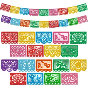 Mexican Party Banner Fiesta Mexican Party Decorations 32  2 Pack Papel Picado Banner Cinco de Mayo Dia De Los Muertos Decoration Day of The  Banners Garland for Mexican Birthday Party Supplies