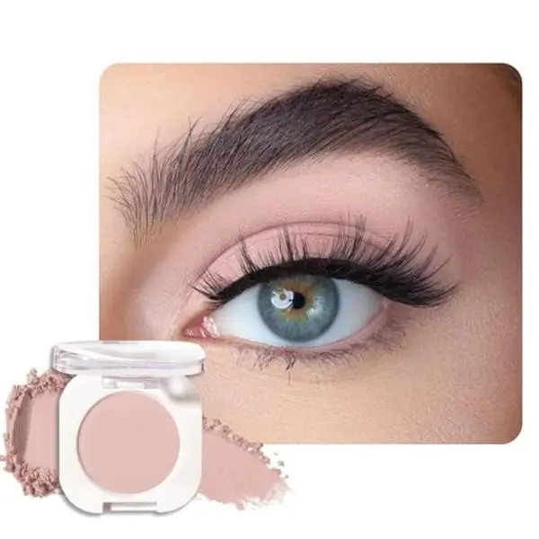 Nude Beige Tan Single Eyeshadow Makeup, Neutral Powde Eye Shadow for Women, Dusty Pink Matte Singles Eyeshadow Palette Pigmented Waterproof, Vegan & Cruelty-Free, Sombras para Ojos