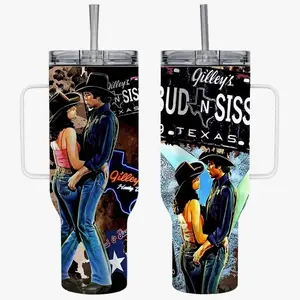 Bud and Sissy Cowboys Tumbler, Vintage Gift For fans Tumblers Metal Mugs  Ceramic