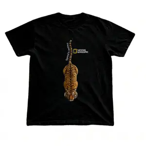 Gildan Men's and Women's T-shirt, National Geographic tiger graphic tee, " speed is instinct ", Animal tee, Y2k Unisex Graphic Tees Gothic Grunge Emo Scene Amity Affliction Style Clothes Menswear Womenswear Streetwear