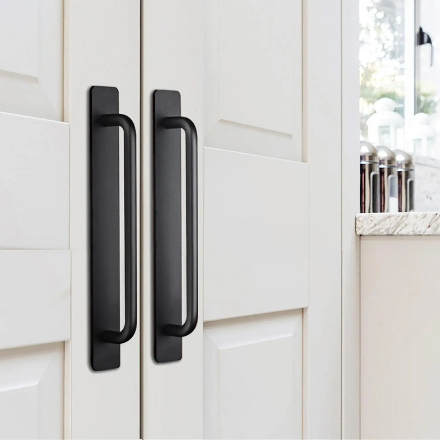 Aluminum Alloy Door Handle, Punch Free Door Handle, Window Handle, Door Handles Interior, Home Decor Supplies for Living Room Bedroom Kitchen