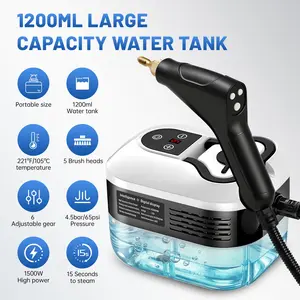High Pressure Steam Cleaner, Portable High Temp Bathroom Power Steamer Cleaning Machine Steam Cleaner For Home Use Kitchen Grease Car Cleaning