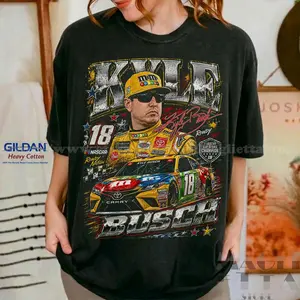 Kyle Busch Retro Shirt, 18 Racing Rowdy Busch Vintage Style Graphic Tee, Stock Car fan gift