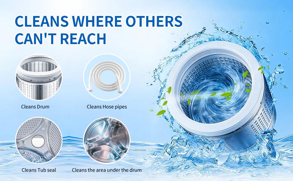 Washing Machine Cleaner Tablets–12 Packs,Deep Cleaning Tablets For HE Front Loader & Top Load Washer,Clean Inside Drum and Laundry Tub Seal-1Year Supply