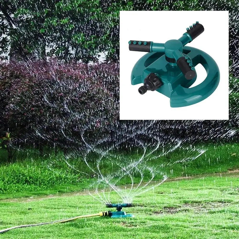 2pcsSprinklers for Yard,Sprinkler,Garden Sprinkler,Water Sprinkler for Lawn,Lawn Sprinkler,Automatic 360 Degree Rotating Lawn Sprinkler, 3 Nozzle Irrigation System, Garden Watering Sprinkler