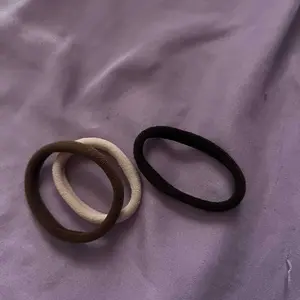 2024 Summer Simple Plain Color Elastic Hair Tie, Casual Daily Hair Accessories for Women, Minimalist Ponytail Holder