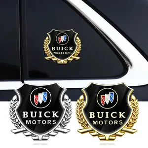 Buick Car 3D Metal Emblem Sticker, Trunk Creative Metal Decoration, Body Exterior Modification Accessories, Car Logo Metal Badge Decorative Decal, Sticker for cars, Automobile decals, Automotive accessories