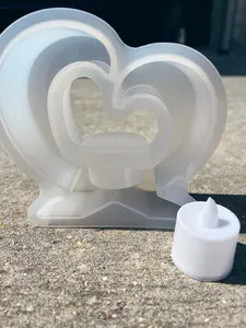 Heart Tealight Resin Mold Centerpiece