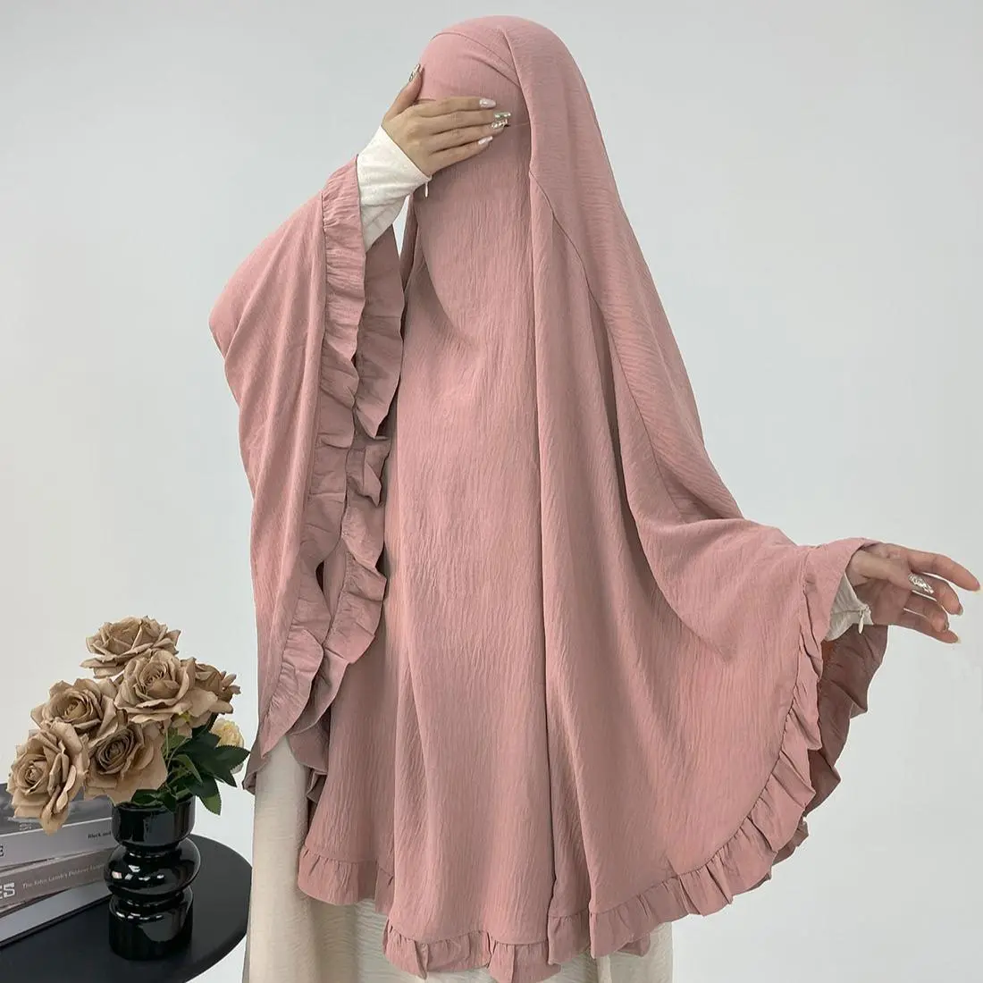 CL55 Comfortable Modest Wear Headscarf with Full Coverage in  | Perfect for Daily Use, Prayer,and lslamic Fashion,Elegant and stylish, unique design Muslim Hijab Cloth Style,eid【Fashionweek】